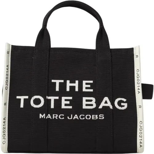 Tote Bags, female, , Size: ONE SIZE Chic Canvas Tote Bag with Logo - Marc Jacobs - Modalova