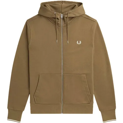 Zip-throughs, male, , Size: M Zip-Up Sweatshirt - Fred Perry - Modalova