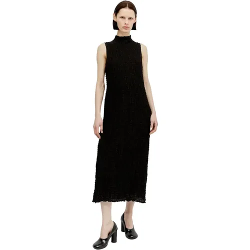 Ruched Weave High Neck Midi Dress - Song for the Mute - Modalova