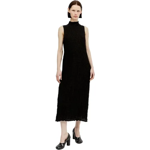 Ruched Weave High Neck Midi Dress , Damen, Größe: L - Song for the Mute - Modalova