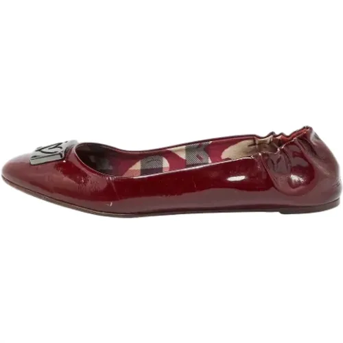 Pre-owned Flats, female, , Size: 10 US Pre-owned Leather flats - Burberry Vintage - Modalova