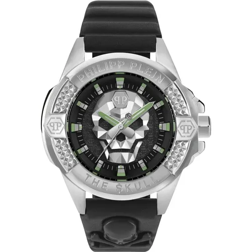 Watches, male, , Size: ONE SIZE The $kull Titan Silver Watch - Philipp Plein - Modalova