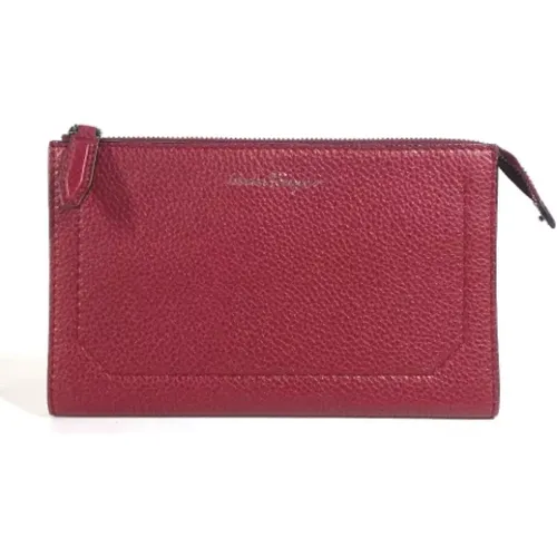 Pre-owned Clutches, female, , Size: ONE SIZE Pre-owned Leather clutches - Salvatore Ferragamo Pre-owned - Modalova