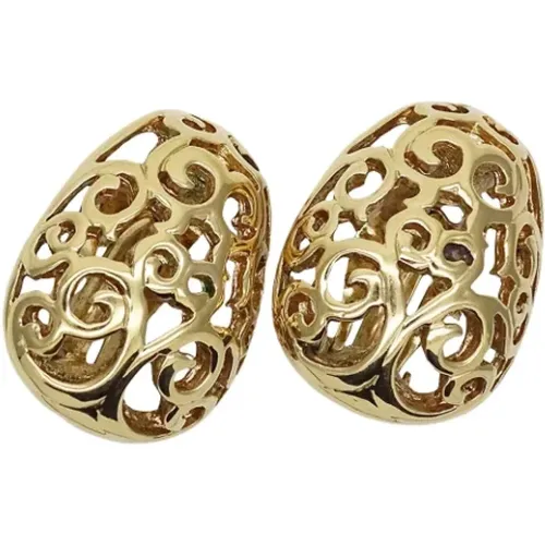 Pre-owned Jewellery, female, , Size: ONE SIZE Pre-owned Metal earrings - Yves Saint Laurent Vintage - Modalova