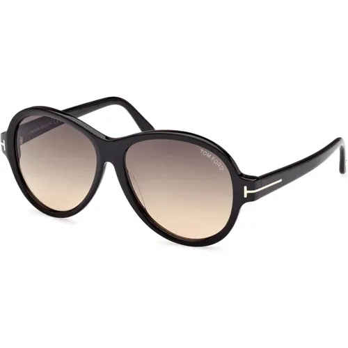 Camryn Sunglasses Shiny /Dark Grey , female, Sizes: 59 MM - Tom Ford - Modalova