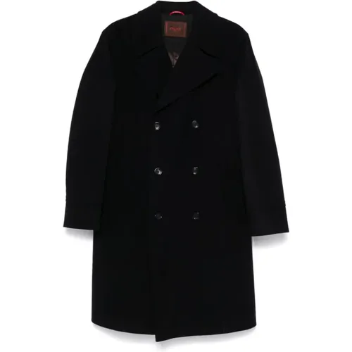 Double-Breasted Coats, male, , Size: 2XL Wool Blend Cashmere Coat - Paltò - Modalova