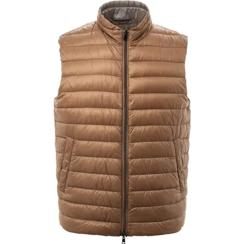 Vests, male, , Size: L Reversible Sleeveless Puffer Vest - Herno - Modalova