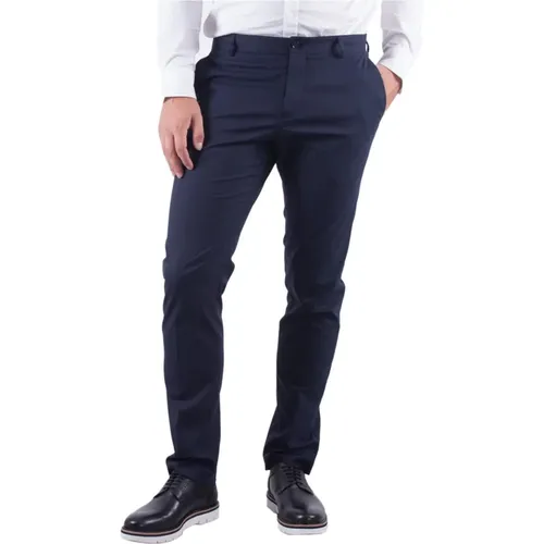 Blaue Hose mit Reißverschluss und Knopf für Männer , Herren, Größe: M - Selected Homme - Modalova