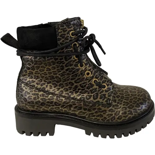 Leopardenmuster Lederstiefel - Copenhagen Shoes - Modalova