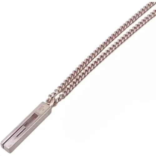 Pre-owned Silver necklaces , female, Sizes: ONE SIZE - Gucci Vintage - Modalova