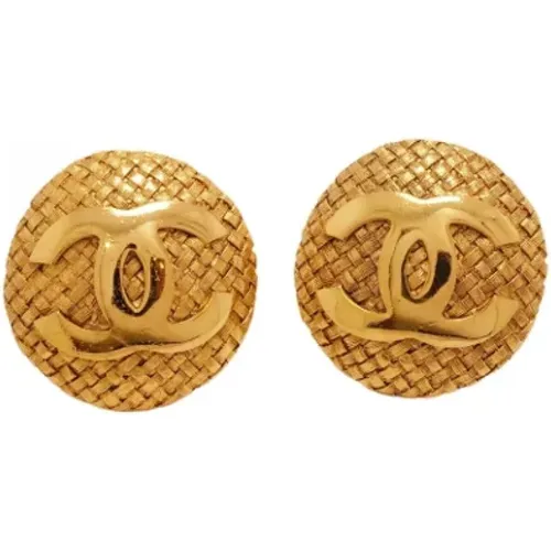 Pre-owned Jewellery, female, , Size: ONE SIZE Pre-owned Fabric earrings - Chanel Vintage - Modalova