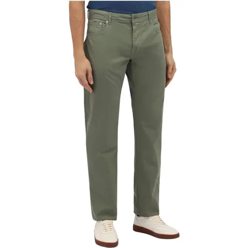 Militärische Stretch-Baumwoll-Fünf-Taschen-Hose , Herren, Größe: W40 - Brooks Brothers - Modalova