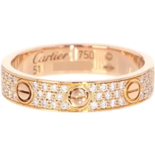 Pre-owned Jewellery, female, , Size: ONE SIZE Pre-owned Rose Gold rings - Cartier Vintage - Modalova