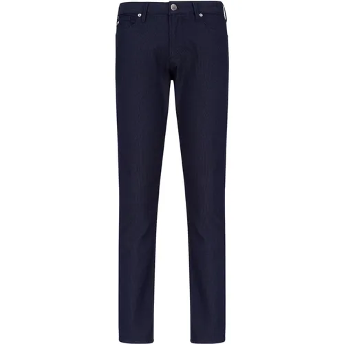 Slim-fit Trousers, male, , Size: W32 Stylish Trousers - Emporio Armani - Modalova