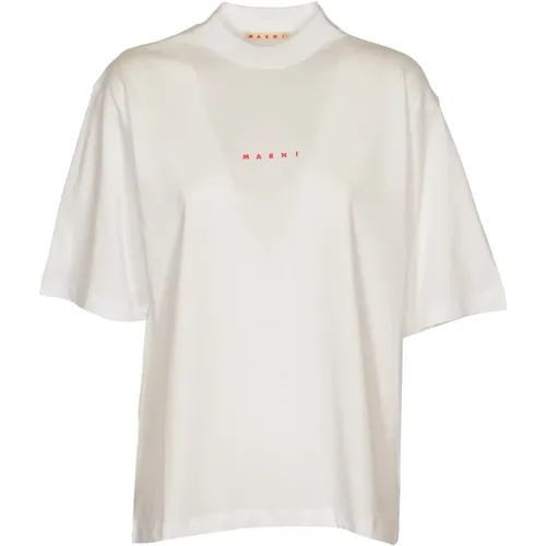 Stylisches T-Shirt , Damen, Größe: 2XS - Marni - Modalova