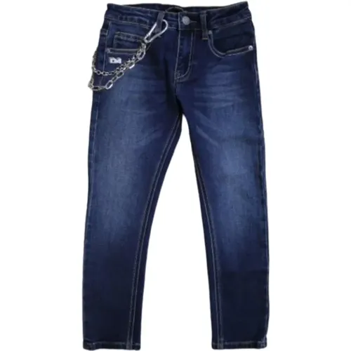 Kinder Slim Fit Distressed Denim Jeans - Daniele Alessandrini - Modalova