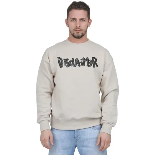 Crewneck Sweatshirt with Front Print , male, Sizes: S, M, L - Disclaimer - Modalova