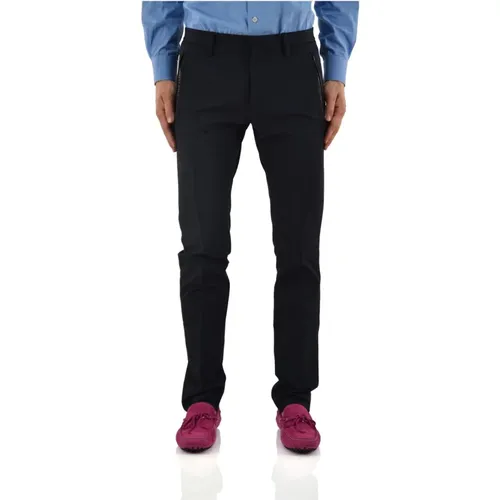 Cotton Men`s Chinos with Buttons , male, Sizes: XS, S - Dsquared2 - Modalova