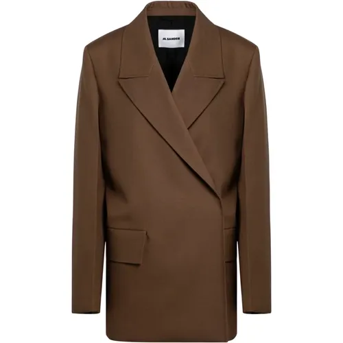 Blazers, female, , Size: S Double-Breasted Jacket - Jil Sander - Modalova