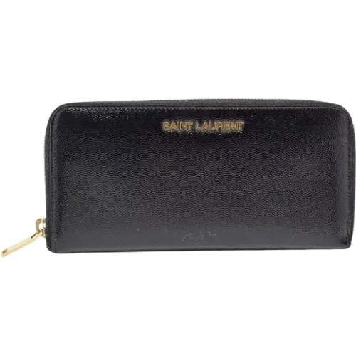 Pre-owned Wallets, female, , Size: ONE SIZE Pre-owned Leather wallets - Yves Saint Laurent Vintage - Modalova