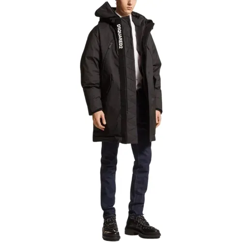 Techno Down Parka mit Kapuze - Dsquared2 - Modalova