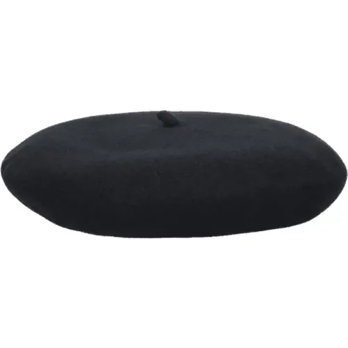 Schwarze Wollberet mit Goldlogo - Borsalino - Modalova