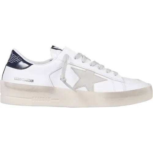 Stardan Leather Upper Suede Star Heel , male, Sizes: 7 UK, 6 UK - Golden Goose - Modalova