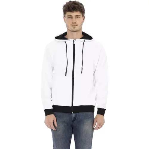 Zip-throughs, male, , Size: 3XL Cotton Zip Hoodie - Baldinini - Modalova