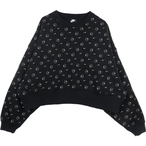 Allover Print Crewneck Sweatshirt Schwarz/Gold - Nike - Modalova