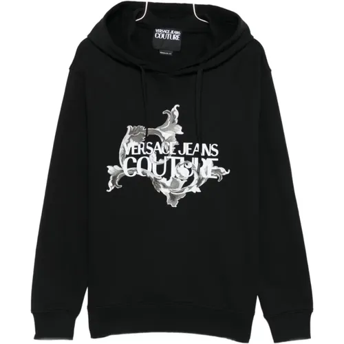 Hoodies, male, , Size: L Hoodie with logo - Versace Jeans Couture - Modalova