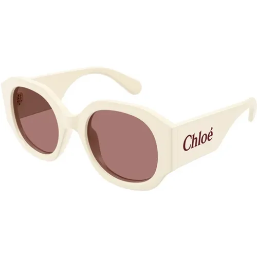 Ivory Red Sunglasses Model 003 , unisex, Sizes: 53 MM - Chloé - Modalova