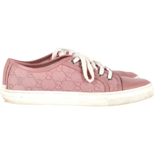 Pre-owned Leather sneakers , female, Sizes: 4 UK - Gucci Vintage - Modalova