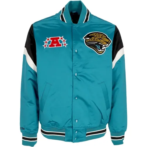 Bomber Jackets, male, , Size: S Jacksonville Jaguars Bomber Jacket NFL Team Colors - Mitchell & Ness - Modalova