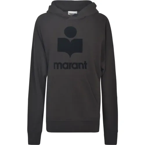 Verblasster Schwarzer Logo-Hoodie , Damen, Größe: S - Isabel Marant Étoile - Modalova