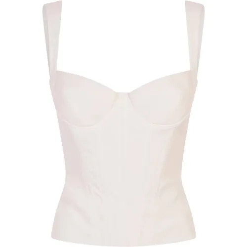 Silk Blend Bustier Top , female, Sizes: S, XS, 3XS, 2XS - Dsquared2 - Modalova