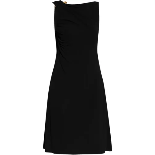 Midi Dresses, female, , Size: M Safety Pin Draped Flared Mini Dress - Versace - Modalova