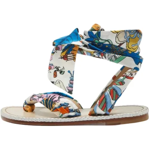 Pre-owned Satin sandals , female, Sizes: 3 UK - Christian Louboutin Pre-owned - Modalova