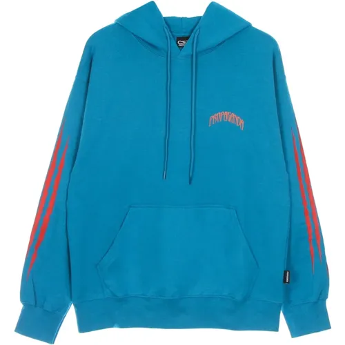 Hoodies, male, , Size: L Turquoise Lightweight Hooded Sweatshirt - Propaganda - Modalova