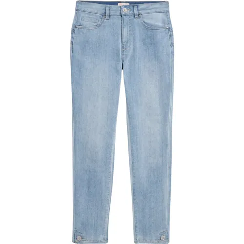 Umweltfreundliche Skinny-Jeans mit Schmuckknöpfen , Damen, Größe: 3XL - Oltre - Modalova