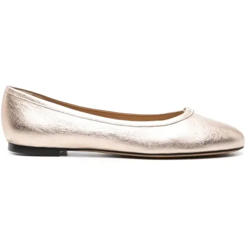 Ballerinas, female, , Size: 9 1/2 US Metallic Ballerinas Slip-On Design - Chloé - Modalova