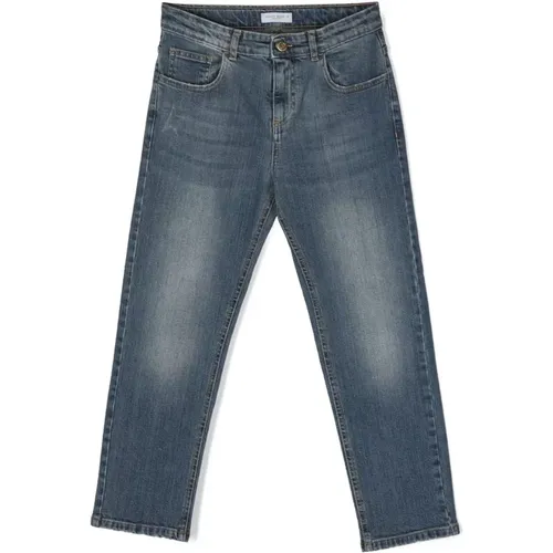 Blaue Baumwoll Straight Leg Kinder Jeans - Golden Goose - Modalova