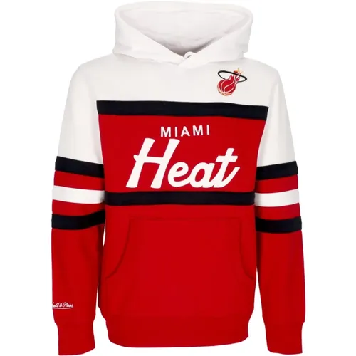 Hoodies, male, , Size: S Miami Heat NBA Hoodie - Mitchell & Ness - Modalova