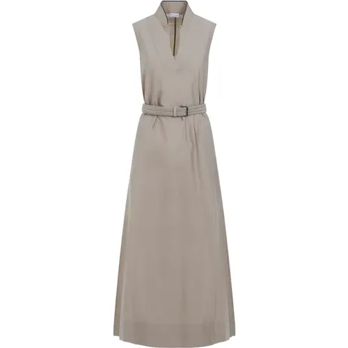 Baumwollkleid Nude & Neutrals - BRUNELLO CUCINELLI - Modalova