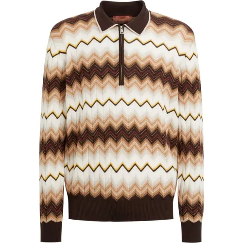 Polo Shirts, male, , Size: L Stylish Long Sleeve Polo Shirt - Missoni - Modalova