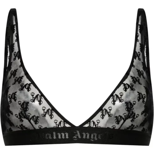 Bras, female, , Size: XS Lace Triangle Bra - Palm Angels - Modalova