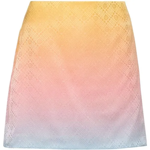 Gradient Silk Mini Skirt , female, Sizes: M, S - Casablanca - Modalova