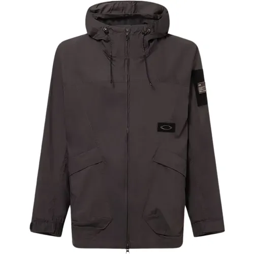 Waterproof Jacket with Hood , male, Sizes: M, XL, L - Oakley - Modalova