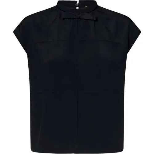 Silk Top with Bow Detail , female, Sizes: L - N21 - Modalova