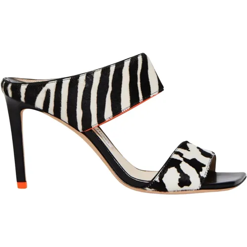 Heeled Mules, female, , Size: 5 US Zebra Print Sandal - Jimmy Choo - Modalova