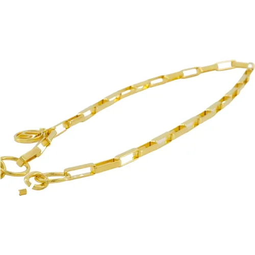 Bracelets, unisex, , Size: ONE SIZE Gold Metal Rectangle Chain - Linda Farrow - Modalova